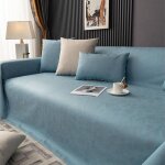 Housse de canap� imperm�able entretien facile, minimaliste unie, anti - griffures chiens / chats, bleu ...