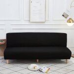 Housse de canap - lit pliable, housse de futon extensible avec fond lastique, couleur unie, paisse, ...
