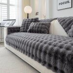 Housse de canap en peluche - housse de canap antidrapante 1 2 3 places, housse de canap en fausse ...