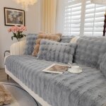 Housse de canap en peluche - housse de canap antidrapante 1 2 3 places, housse de canap en fausse ...