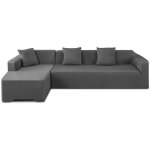 Housse de canap� super stretch, antid�rapante, housse de clic - clac unie et � nouettes, style moderne ...