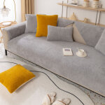 Housse de canap� en velours 1 2 3 4 places, housse de canap� douce en forme de l, jet� de canap� antid�rapant, ...