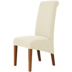 Housse de chaise (beige)2pices - xl salle  manger jacquard extensible xl amovible lavable couverture ...