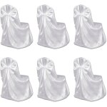 Housse de chaise blanche pour le banquet de mariage 6 pièces Housse de chaise blanche pour le banquet de mariage 6 pièces
