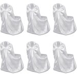 Housse de chaise blanche pour le banquet de mariage 6 pi�ces
