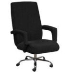 Housse de chaise de bureau avec accoudoirs, lycra jacquard, antid�rapante, douce, extensible, lavable ...