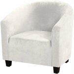 Housse de chaise club, housses de chaise de baignoire en velours extensible housses de canap souples ...