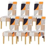 Housse de chaise  dossier haut de taille xl, impression extensible, motif  carreaux, housse de chaise ...