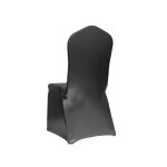 Housse de chaise �lastique noir m�tallique durable premium banquet