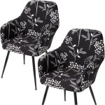 Housse de chaise extensible lot de 2 housses de chaise de salle  manger avec accoudoirs housse chaise ...