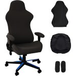 Housse chaise gaming avec housses de coussin et d'accoudoir, housses de chaise de jeu extensibles, noir ...