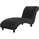 Housse de chaise longue en velours extensible, housse de canap� de luxe pour salon, protection de meubles ...