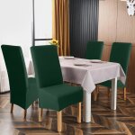 Housse pour chaise oblique xxl lisse vert bouteille