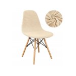 Housse de chaise scandinave jacquard crme