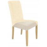 Housse de chaise en velours �lastique �cru [21wr]