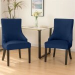 Housse de chaise en velours toscana velours bleu marine �pais