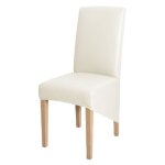 Housse pour chaise xxl, hauteur dossier 60 - 75 cm, �co - cuir cr�me