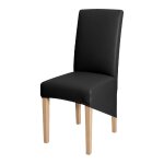 Housse pour chaise xxl, hauteur du dossier 60 - 75 cm, en éco - cuir, noir Housse pour chaise xxl, hauteur du dossier 60 - 75 cm, en éco - cuir, noir