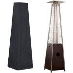 Housse pour chauffage de terrasse - housse pour parasol chauffant de style pyramidal, noir