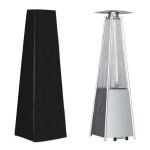 Housse pour chauffage de terrasse housse pour parasol chauffant de style pyramidal noir Housse pour chauffage de terrasse housse pour parasol chauffant de style pyramidal noir
