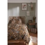 L'effet papillon - housse de couette 140 x 200 cm double gaze de coton imprime camlia