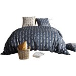 Housse couette + 2 taies 240 x 260 cm plumes de paon