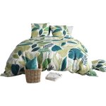 Housse couette + 2 taies 260 x 240 cm feuillage tropicalia