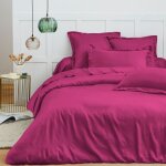 Housse de couette - matin calin - pr�mium magenta - 240 x 220 cm - 100% coton - oeko - tex�