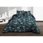 Housse de couette 240x260 + 2 taies - pur coton 57 fils - lena