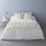Dourev - housse de couette 260x240 azteca + 2 taies 100% coton