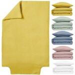 Housse de couette b�b� 75x120 80x120 cm - gaze de coton - jaune safran - lit 60x120 ou 70x140 cm - mousseline ...