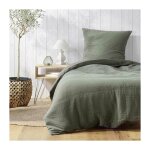 Douceur d'int�rieur - parure de lit 140 x 200 cm double gaze coton uni 57 fils angelia kaki