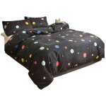 Housse de couette imprim�e noire, 1 pi�ce, 150 x 200 cm