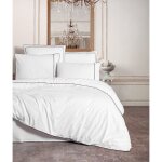Housse de couette, housse de couette, linge de lit set 100% coton blanc noir