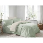 Housse de couette, housse de couette, linge de lit set light vert, cream