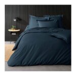 Housse de couette  percaline  220x240cm bleu nuit