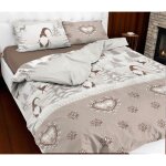 Housse de couette tyrolienne beige avec lutins - 100 % coton, motif d'hiver alpin, douce et respirante ... Housse de couette tyrolienne beige avec lutins - 100 % coton, motif d'hiver alpin, douce et respirante ...