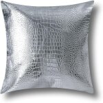 Housse de coussin argent�e 45x45cm, double face, style moderne pour canap� et salon, d�coration �l�gante ...