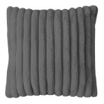 Soleil d ocre - housse de coussin flanelle 60x60 cm himalaya gris, par soleil d'ocre