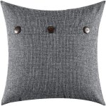 Housse de coussin, garnissage coussin 45x45 cm - gris - polyester