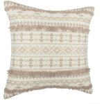 Housse de coussin en coton beige lin tuft� 40 x 40 cm - atmosphera