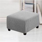 Housses extensibles, housses de protection carres en tissu lasthanne pour tabouret de rangement, repose ...