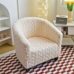 Housse de fauteuil 1 place, housse de fauteuil extensible en jacquard pelucheux, housse de chaise longue, ...