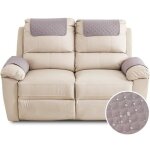 Housse de fauteuil 2 place, canap� appuie - t�te, r�versible prot�g� canape, couvre canap� avec accoudoirs, ...