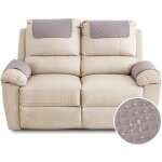 Housse de fauteuil 2 place, canap� appuie - t�te, r�versible prot�g� canape, couvre canap� avec accoudoirs, ...