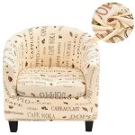 Housse fauteuil cabriolet, 2 pi�ces housse de fauteuil cocktail extensible housse tub chair salon (careau ...
