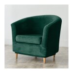Housse de fauteuil club, velours, vert bouteille Housse de fauteuil club, velours, vert bouteille