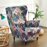 Housse de fauteuil lastique  motifs mandala [22ew16]