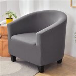 Housse de fauteuil extensible, �l�gant mode couleur unie couverture de fauteuil antid�rapant, tub chair ...