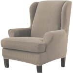 Housse de fauteuil  oreilles extensible couvre fauteuil elastique protecteur pour chaise